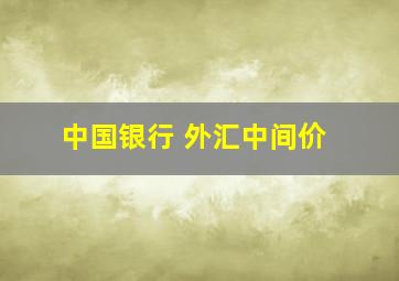 中国银行 外汇中间价